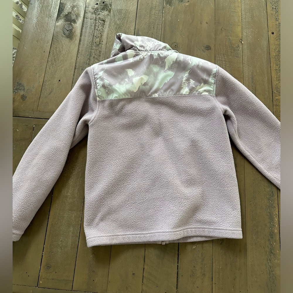 The North Face Girls Jacket Fleece Full Zip Hood Lavender Tie Dye - Picture 3 of 3